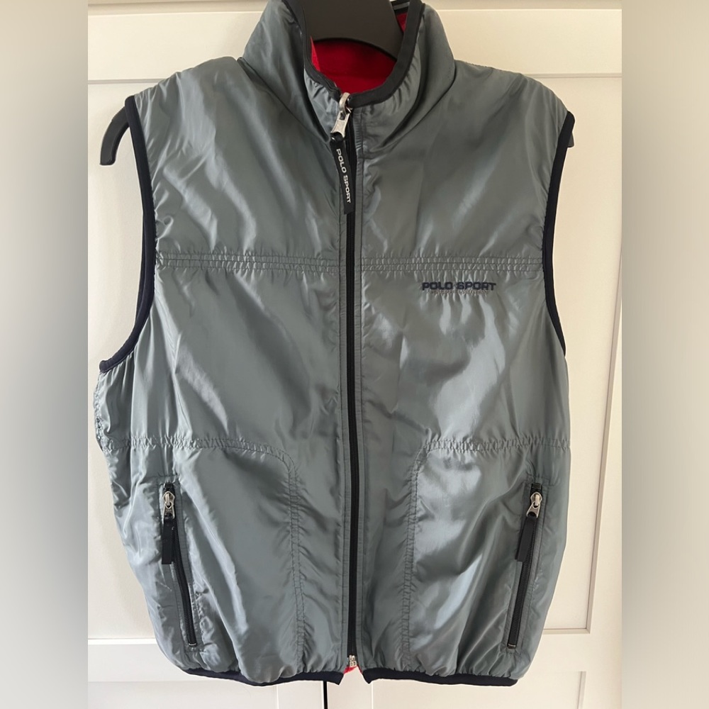 POLO SPORT RALPH LAUREN Reversible Red Fleece Vest - Picture 2 of 12